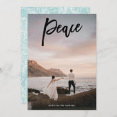 平和レタリングクリスマス宗教写真カード シーズンカード (正面/裏面)