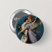 平和ヴィンテージのデザインの(1901年の)ボタンまたはピンの天使 缶バッジ (正面&裏面)