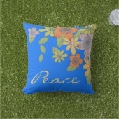 平和ヴィンテージフローラデザイン アウトドアクッション (芝生)