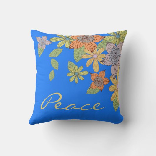 平和ヴィンテージフローラデザイン アウトドアクッション (裏面)