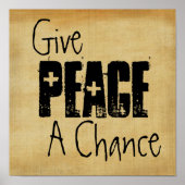 平和与えAチャンスのポスタープリント ポスター (正面)