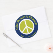 平和与えAチャンスデカール ラウンドシール (封筒)