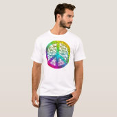 平和世界言語 Tシャツ (正面フル)