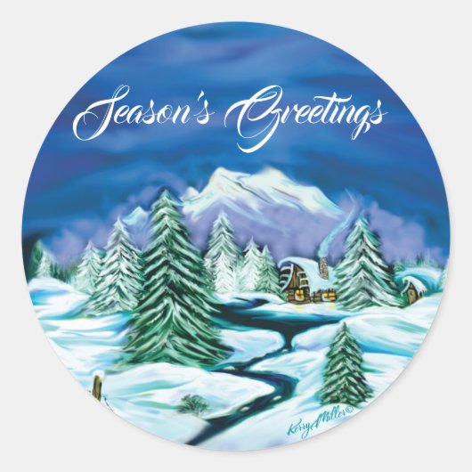 平和丸太小屋 ラウンドシール (正面)