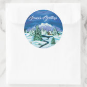 平和丸太小屋 ラウンドシール (バッグ)