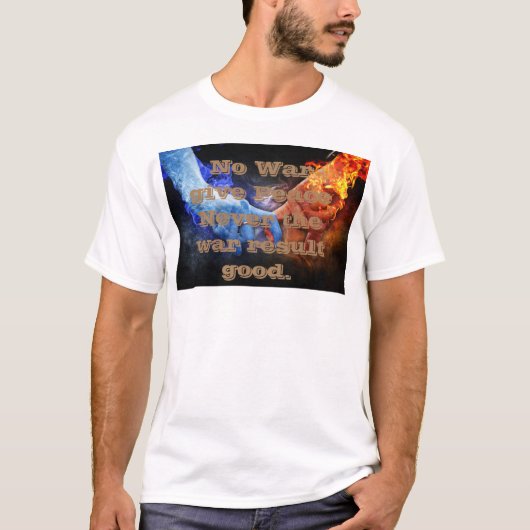 平和主義のメンズTシャツ Tシャツ (正面)
