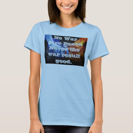 平和主義の女性用Tシャツ Tシャツ (正面)