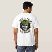 平和主義は武士の恩を報いる贅沢である Tシャツ (裏面フル)