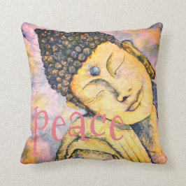 平和仏の水彩画の芸術の装飾用クッション クッション