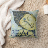 平和仏の水彩画の芸術の装飾用クッション クッション (ブランケット)