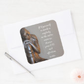 平和仏愛の知恵の引用文 スクエアシール (封筒)