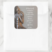 平和仏愛の知恵の引用文 スクエアシール (バッグ)