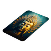 平和仏顔金ゴールド芸術アンティークポスター マグネット (左側)