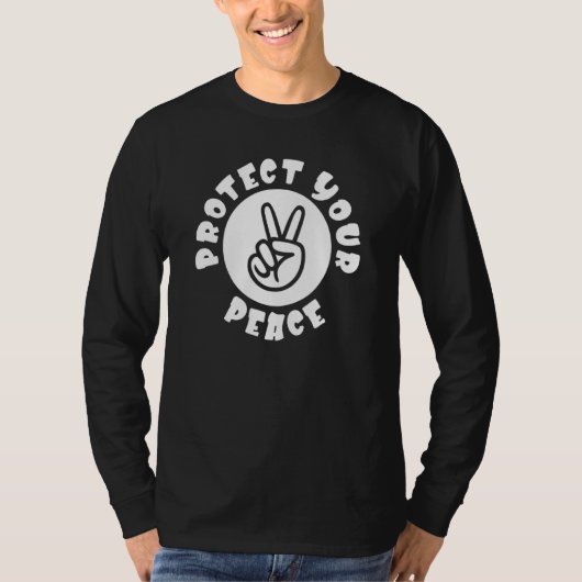 平和保護の印の手 Tシャツ (正面)