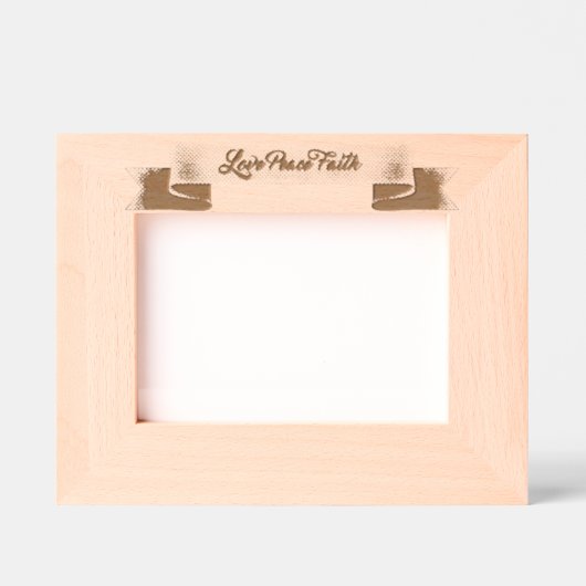 平和信仰を愛する レーザー彫刻フレーム (正面)