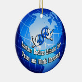 平和円形のオーナメントのためのもう一人の不信仰な無神論者 セラミックオーナメント (右)