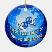 平和円形のオーナメントのためのもう一人の不信仰な無神論者 セラミックオーナメント (裏面)