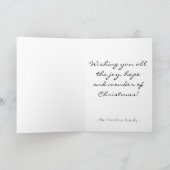 平和及び喜びの天使の翼のクリスマスカード シーズンカード (内部)