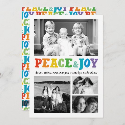 平和及び喜び数々のなx 4 シーズンカード (正面/裏面)