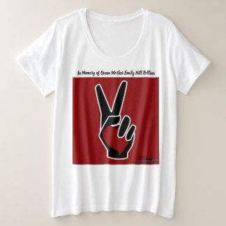 平和及び愛 プラスサイズTシャツ