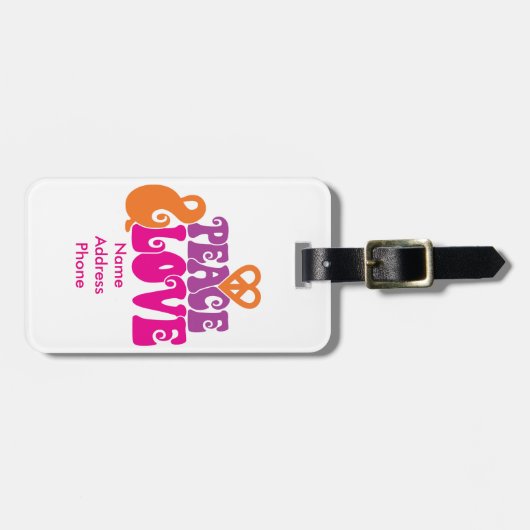 平和及び愛 ラゲッジタグ (正面横)