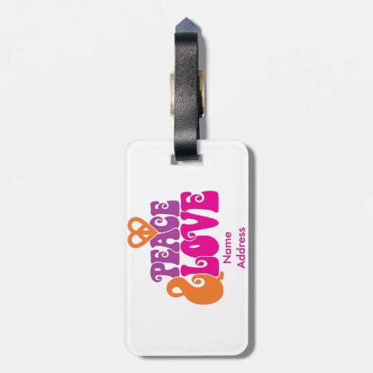 平和及び愛 ラゲッジタグ (裏面縦)