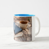 平和及び静かなジャーナル執筆マグ ツートーンマグカップ (正面右)