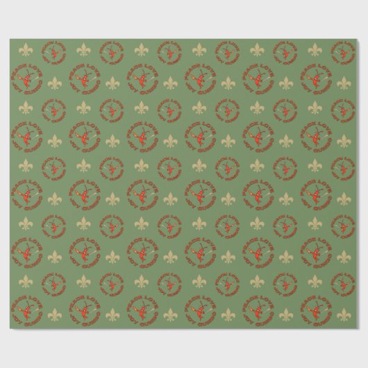 平和喜びのオクラのケージャンのクリスマス ラッピングペーパー (フラット)