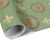 平和喜びのオクラのケージャンのクリスマス ラッピングペーパー (ロールコーナー)