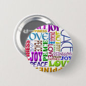 平和喜び愛幸福 缶バッジ (正面&裏面)
