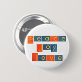 平和喜び愛紙やすりの手紙 缶バッジ (正面&裏面)