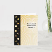 平和国際的の日グリーティングカード カード (正面)
