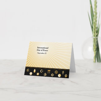 平和国際的の日グリーティングカード サンキューカード