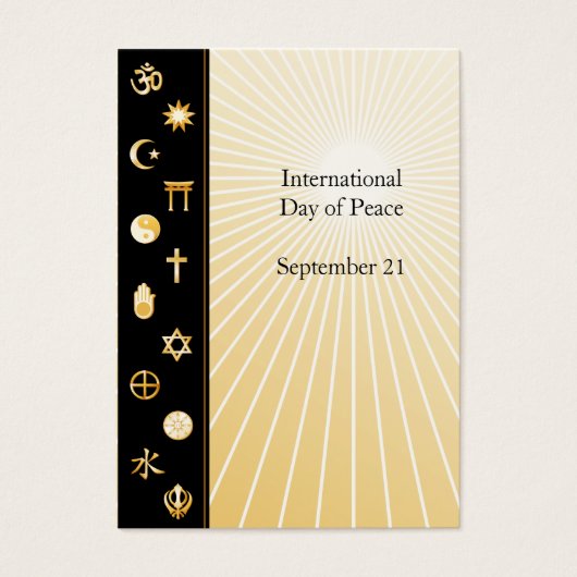 平和国際的の日プロファイルカード (正面)