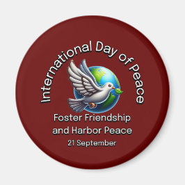 平和国際的の日。友情を育てる。 マグネット