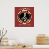 平和国際的サインのポスター ポスター (キッチン)