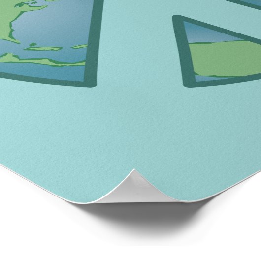 平和地球ポスター ポスター (角)