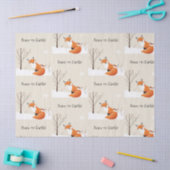 平和地球ミニマルキツネ鳥獣 薄葉紙 (クラフト)