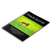 平和型パロミノホース祈りの言葉ジャーナル ノートブック (左側)