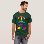 平和基本的な暗いTシャツ Tシャツ (正面フル)