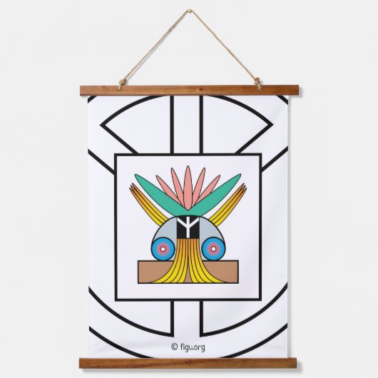 平和実在の象徴 吊り下げ型タペストリー (正面)