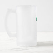 平和小さいグリーンマンのエイリアンのシルエット フロストグラスビールジョッキ (左)