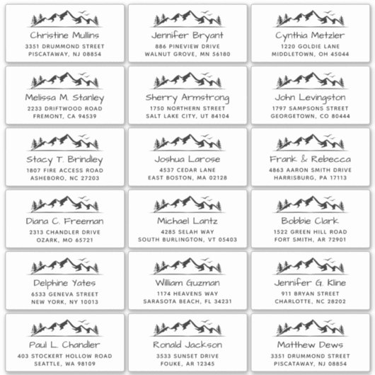 平和山大の結婚ゲストアドレス シール (正面)