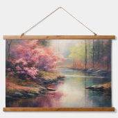 平和川イン秋日本のフォレストファインアート 吊り下げ型タペストリー (正面)