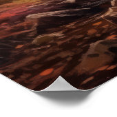 平和川モーニング秋日本のファインアート ポスター (角)