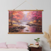 平和川モーニング秋日本のファインアート 吊り下げ型タペストリー (寝室)