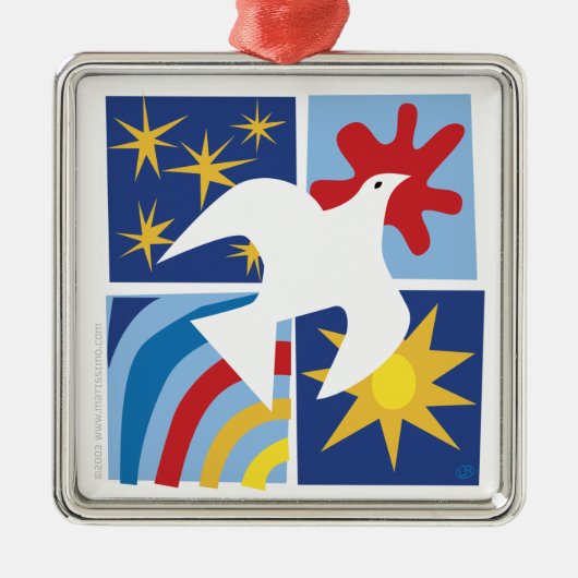 平和希望の喜び愛オーナメント メタルオーナメント (正面)