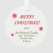 平和希望サンタ帽ゴールデンレトリバー オーナメント (裏面)