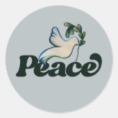 平和平和世界デザイン ラウンドシール (正面)
