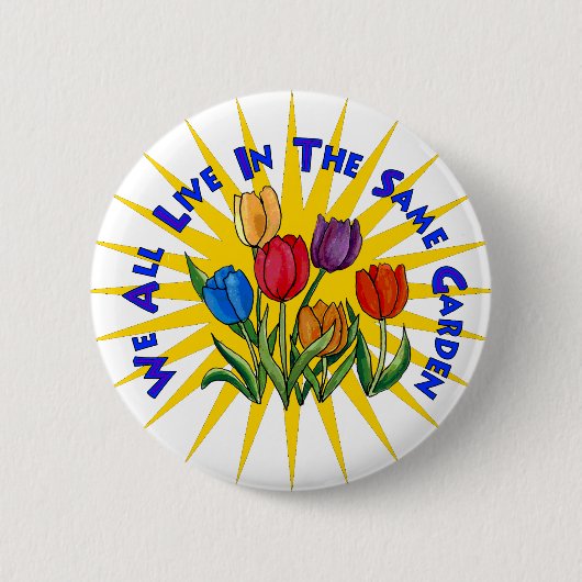 平和庭に住んで下さい 缶バッジ (正面)